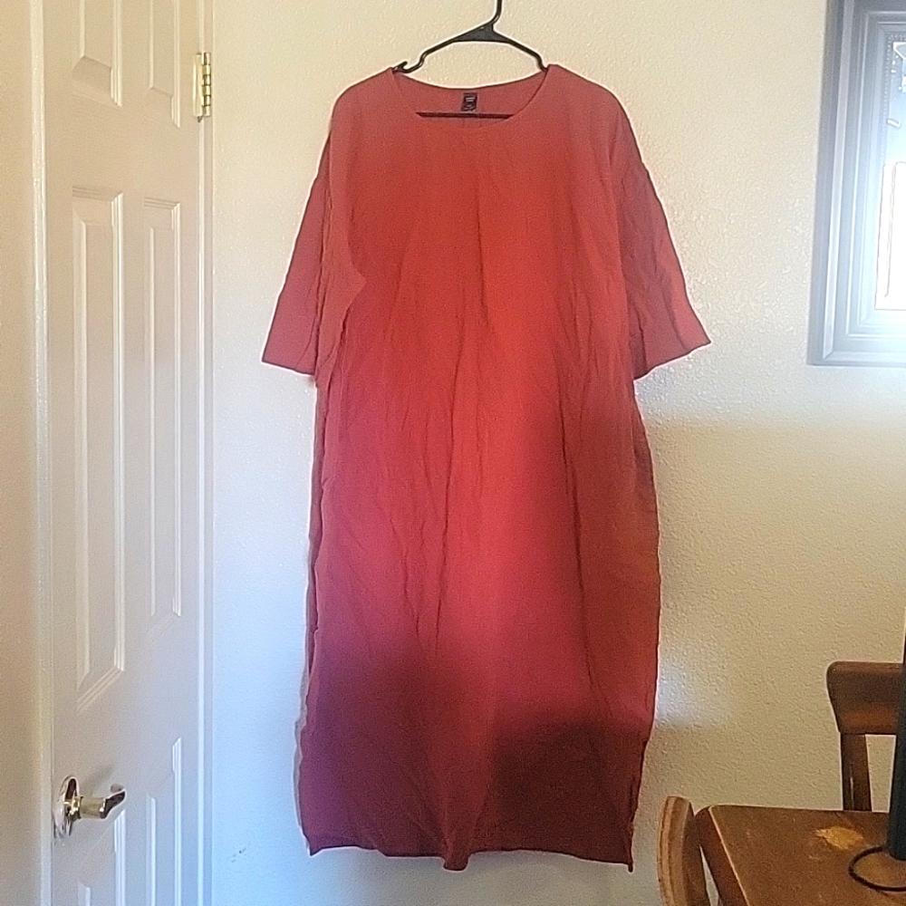 Terracotta MAXI style dress